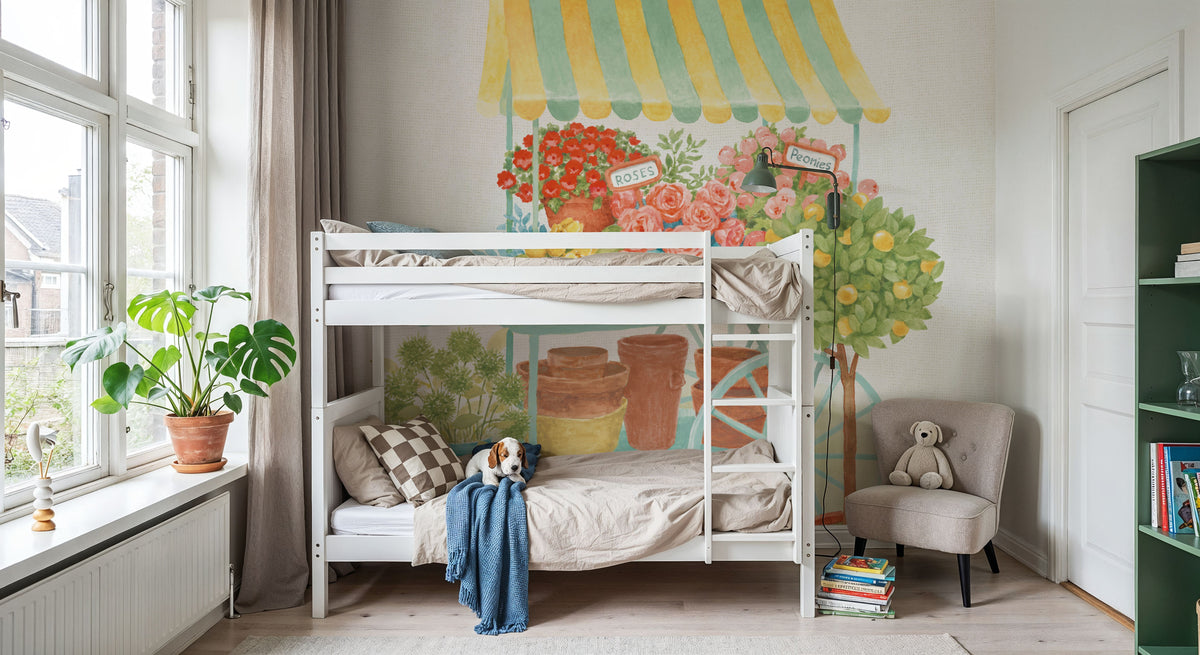 Flea Market Flowers III Mural Wallpaper - room preview 06