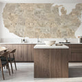 US State Map - Abey Mural Wallpaper - room preview 06