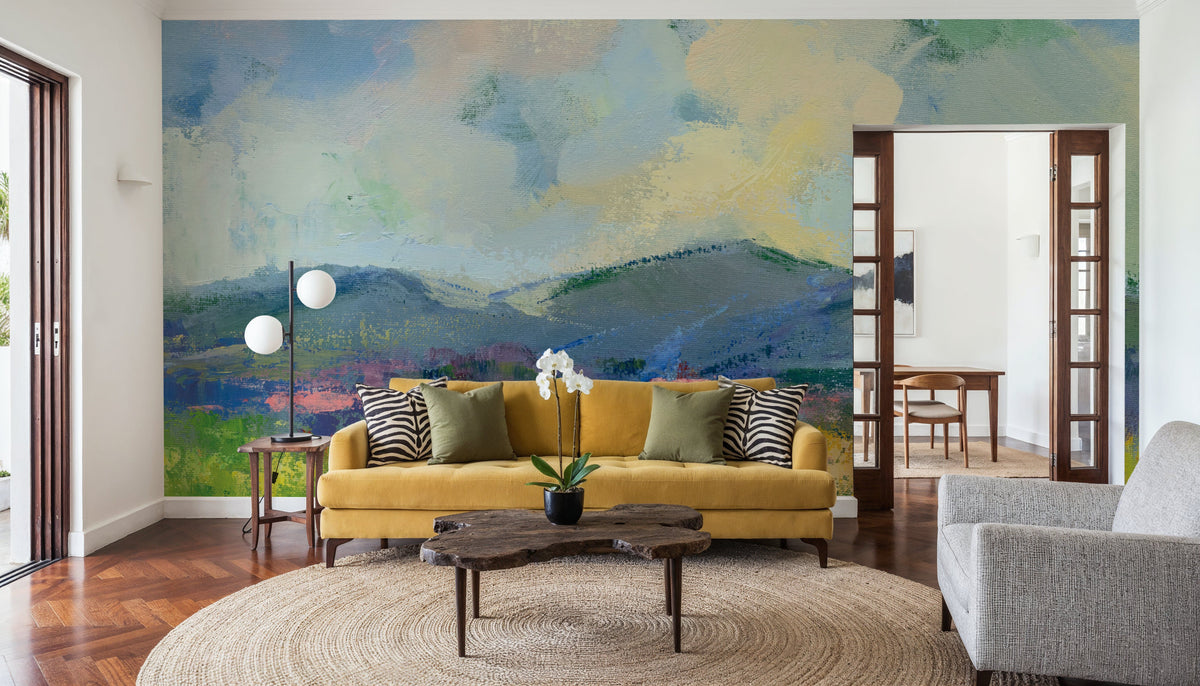 Green Meadow I Mural Wallpaper - room preview 06