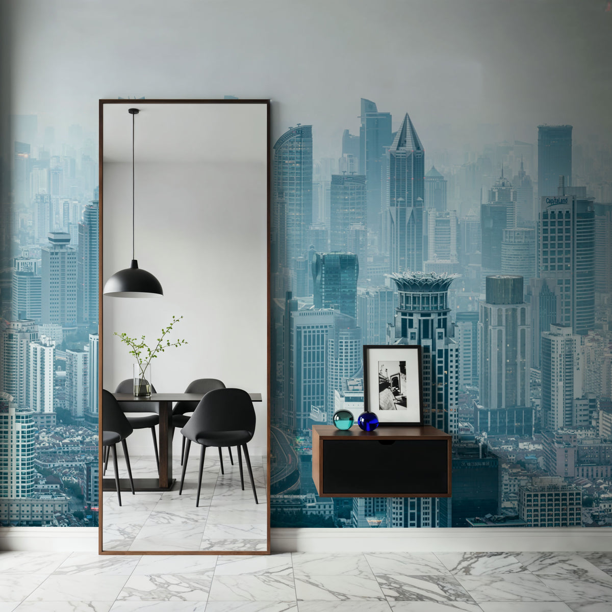 Shanghai Skyline 2018 Mural Wallpaper - room preview 06
