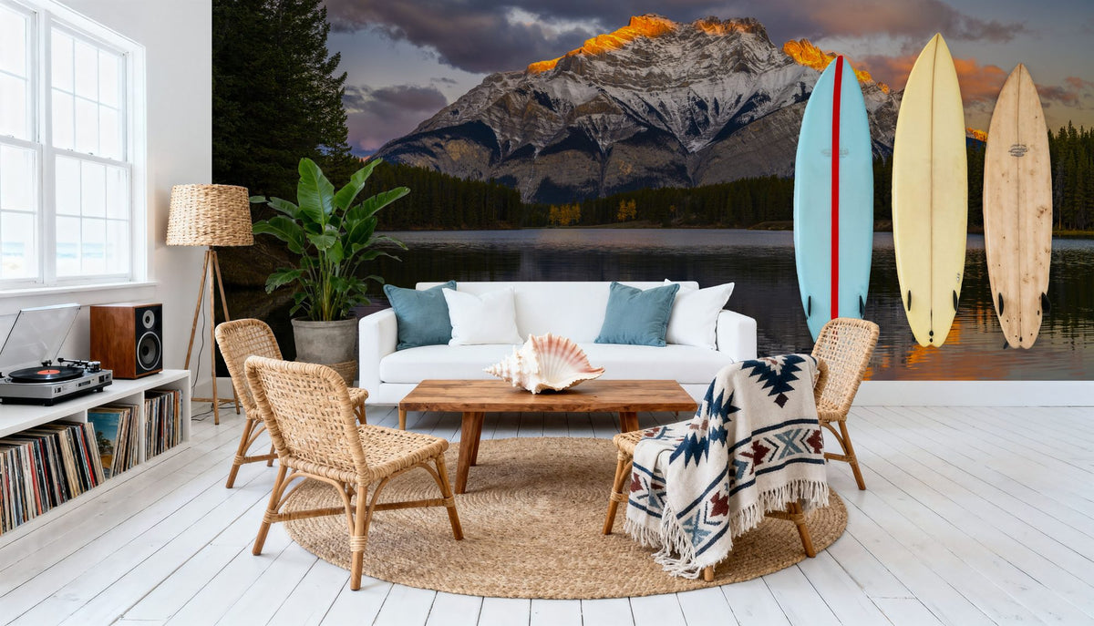 Morning Light Cascade Mural Wallpaper - room preview 06