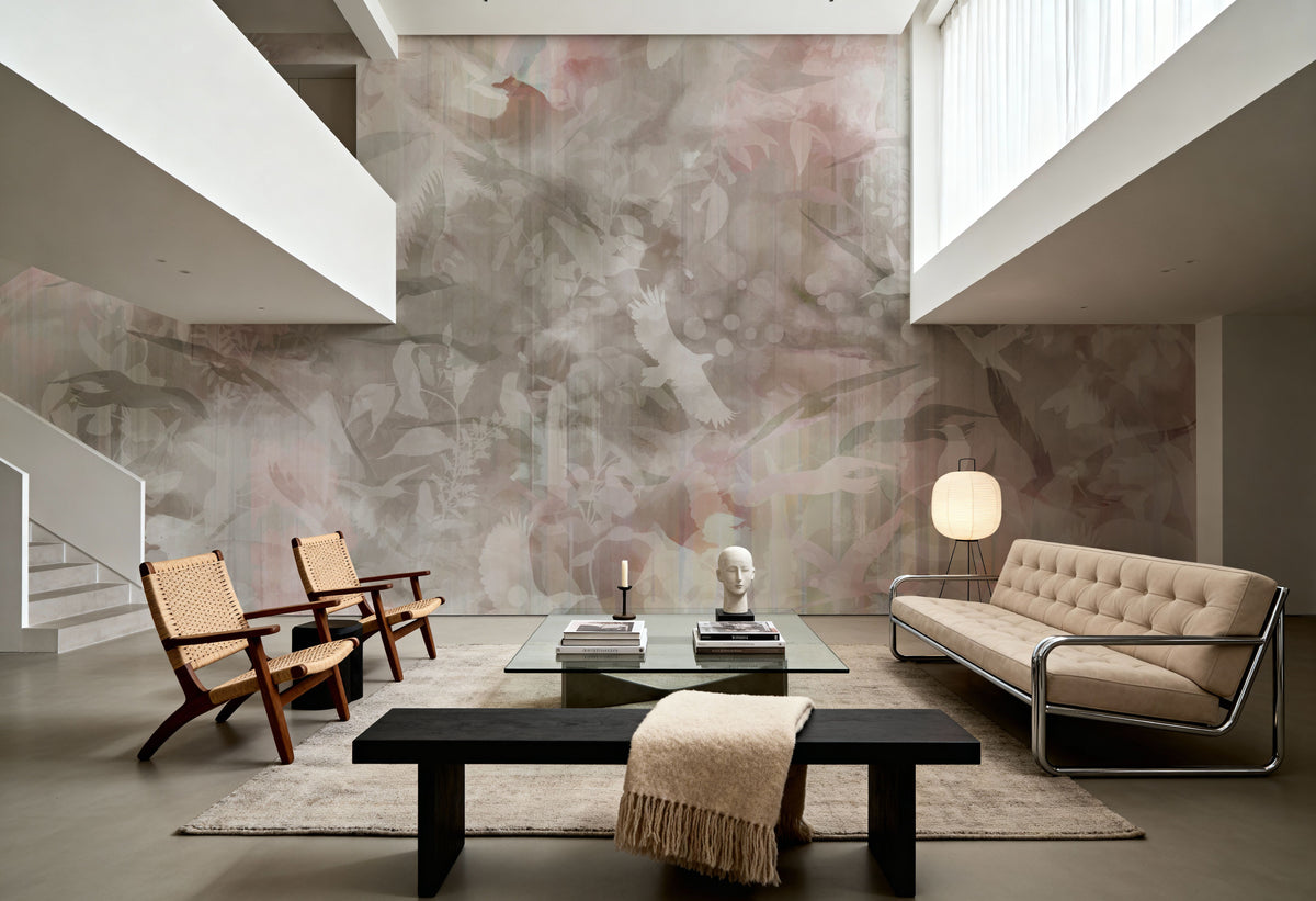 Birds of Freedom Color Mural Wallpaper - room preview 06
