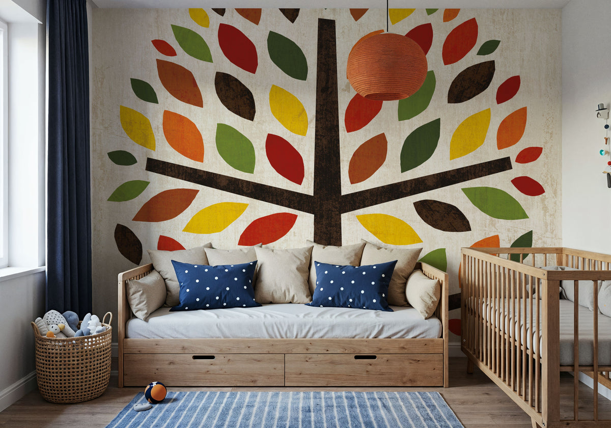 Family Tree Round Mural Wallpaper - room preview 06
