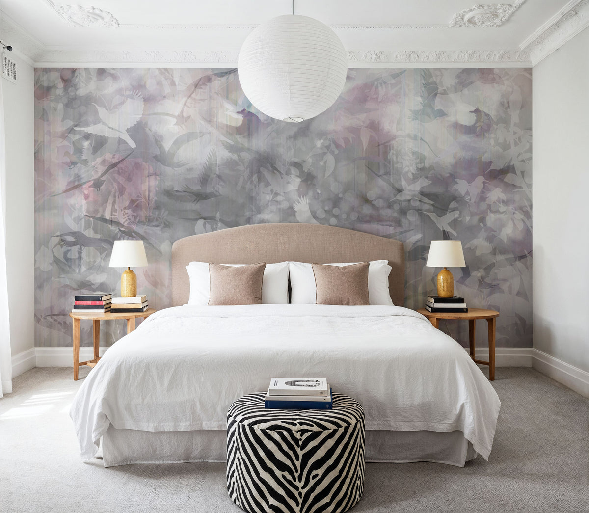Birds of Freedom Cold Mural Wallpaper - room preview 06