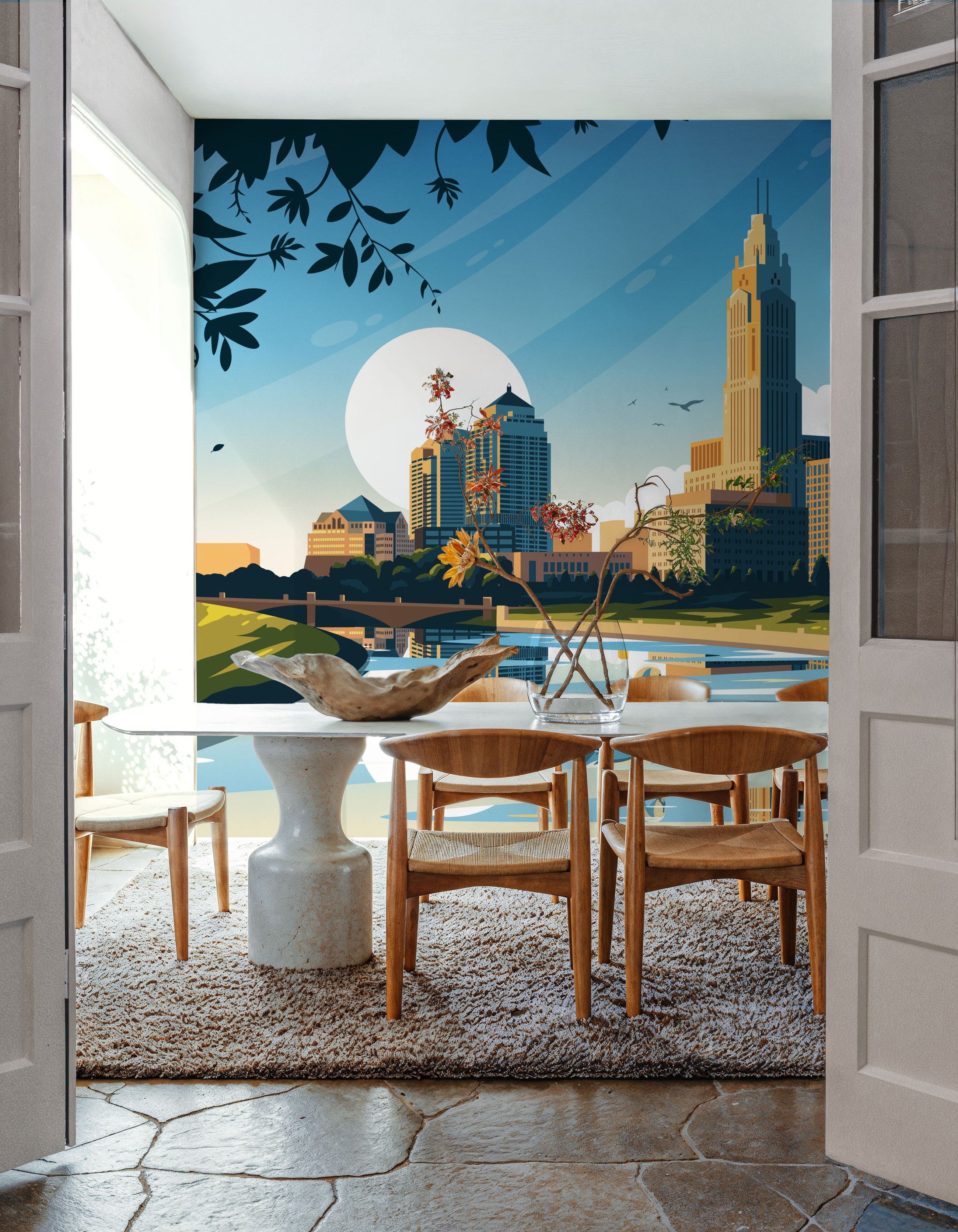 Travel Columbus Mural Wallpaper