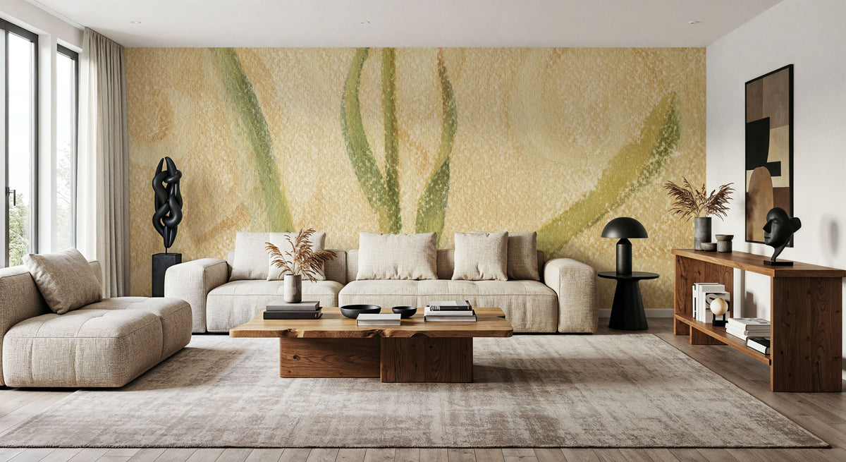 Vintage Tulip in Glass Vase Mural Wallpaper - room preview 06