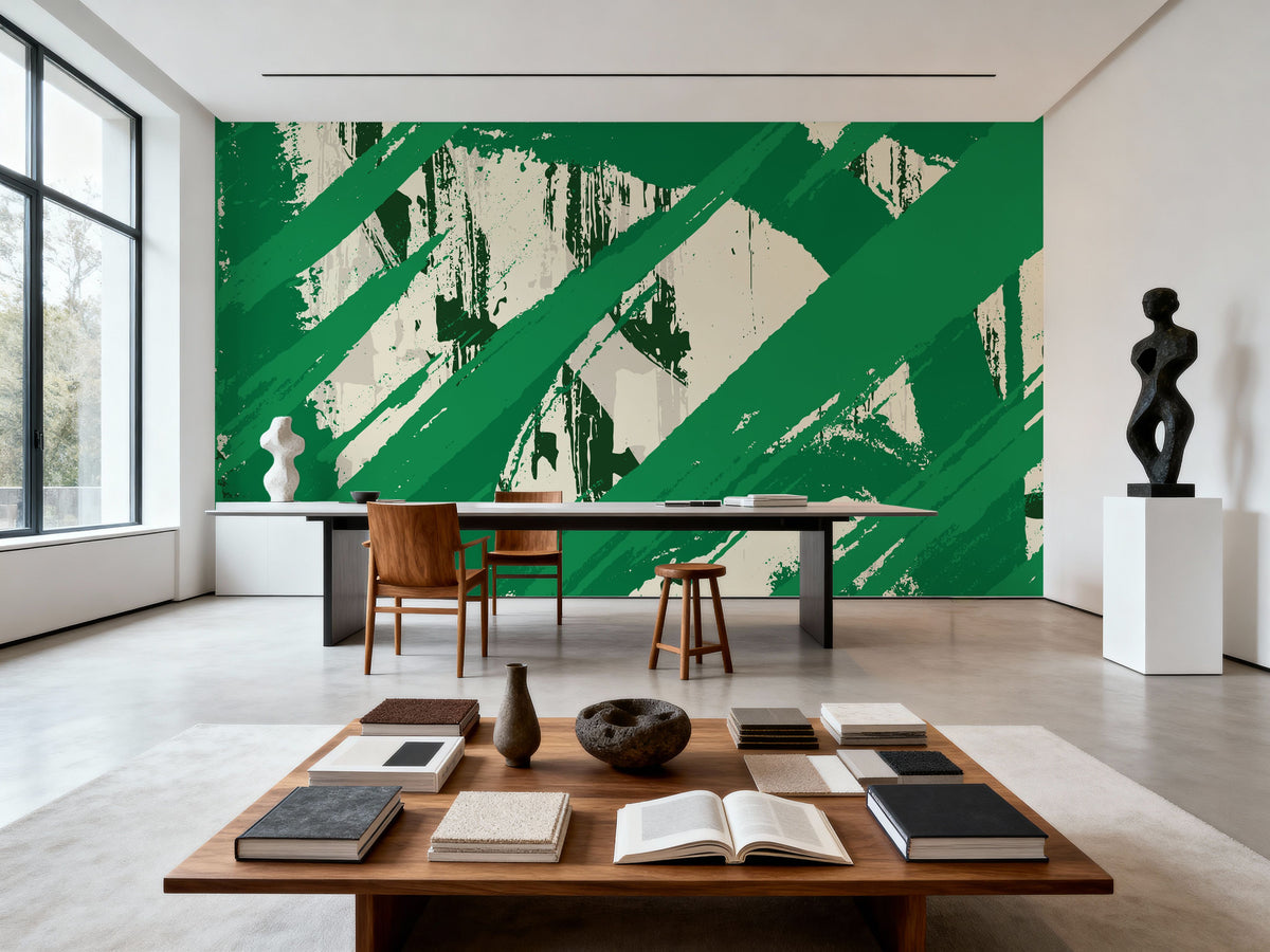 Grunge Abstract Mural Wallpaper - room preview 06