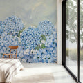 Hydrangea Meadow II Mural Wallpaper - room preview 06