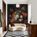 Still Life with Flowers and a Watch Mural Wallpaper - room preview 06