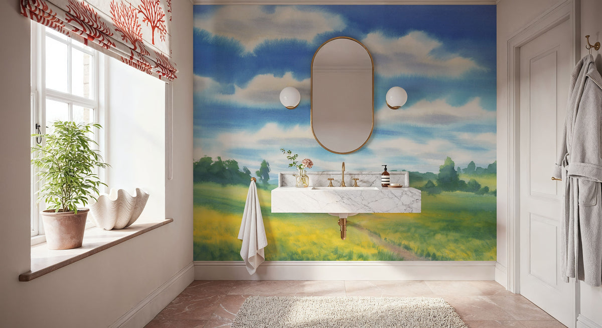 Meadow Path Mural Wallpaper - room preview 06
