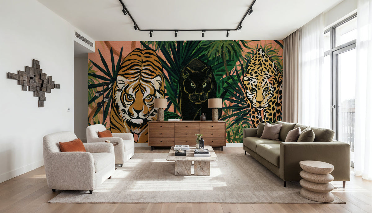 Boho Jungle Prowlers Mural Wallpaper - room preview 06