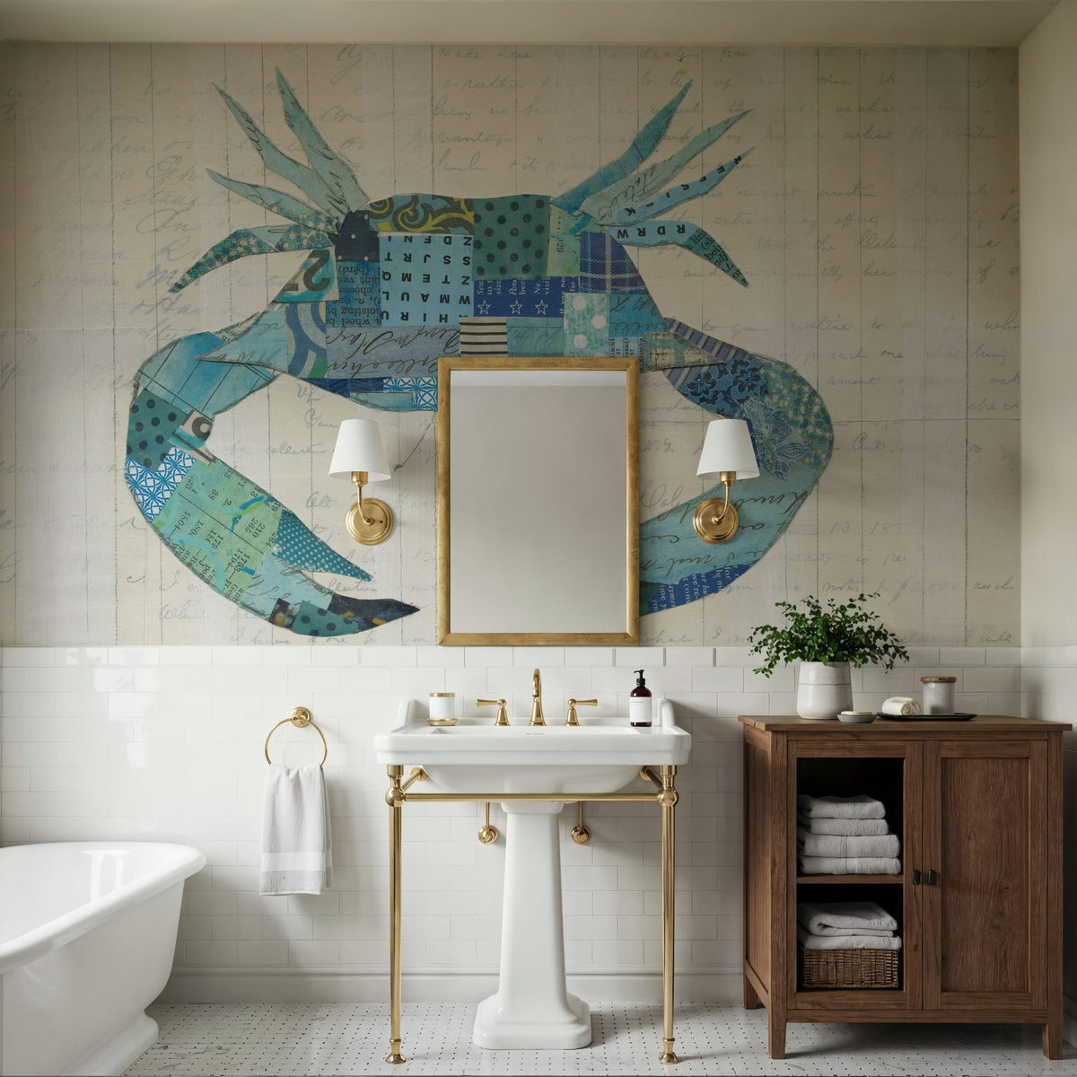 Blue Oceans Mural Wallpaper - room preview 06