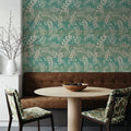 Harvest Sprig Blue Mural Wallpaper - room preview 06