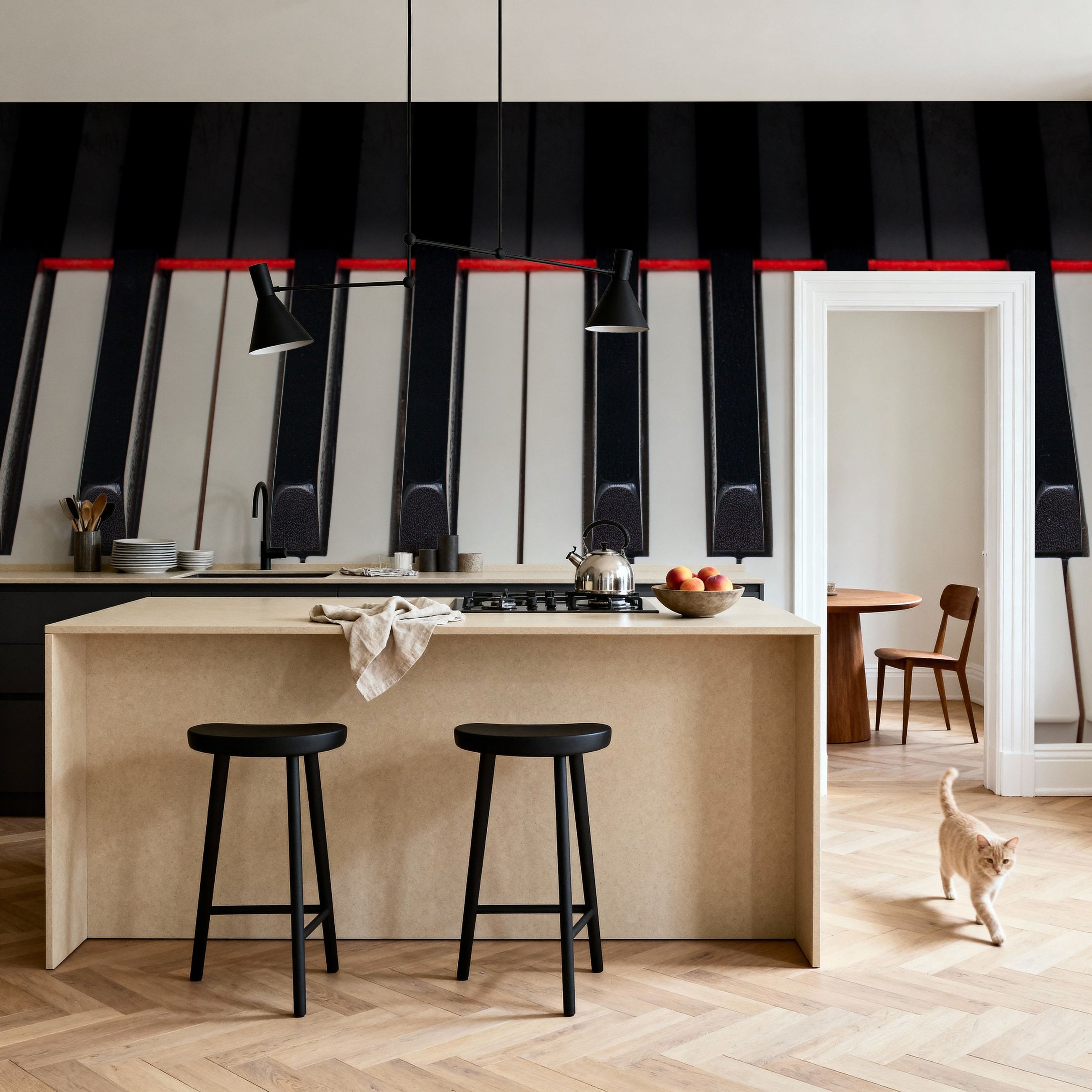 Piano Keys Mural Wallpaper