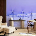 Wind Farm in Winter Mural Wallpaper - room preview 06
