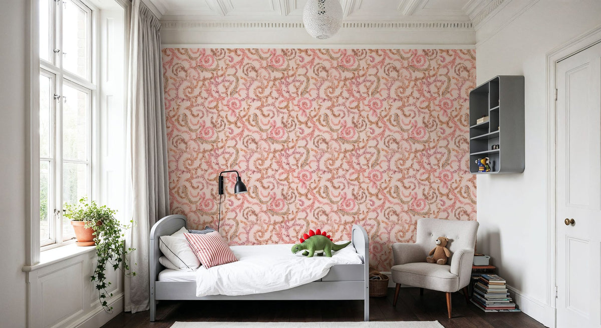 Olive Tree, Blush Pink Mural Wallpaper - room preview 06