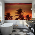 Miami Beach Sunset Mural Wallpaper - room preview 06