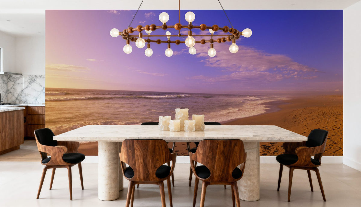Golden Shoreline Mural Wallpaper - room preview 06