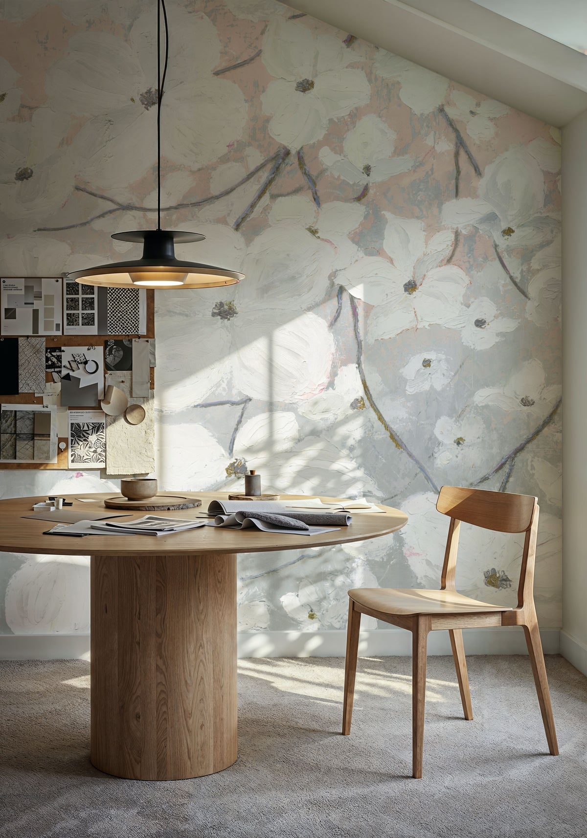 Bringing in Blossoms Blush Mural Wallpaper - room preview 06