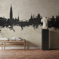 St Petersbug Russia Skyline Concrete Mural Wallpaper - room preview 06