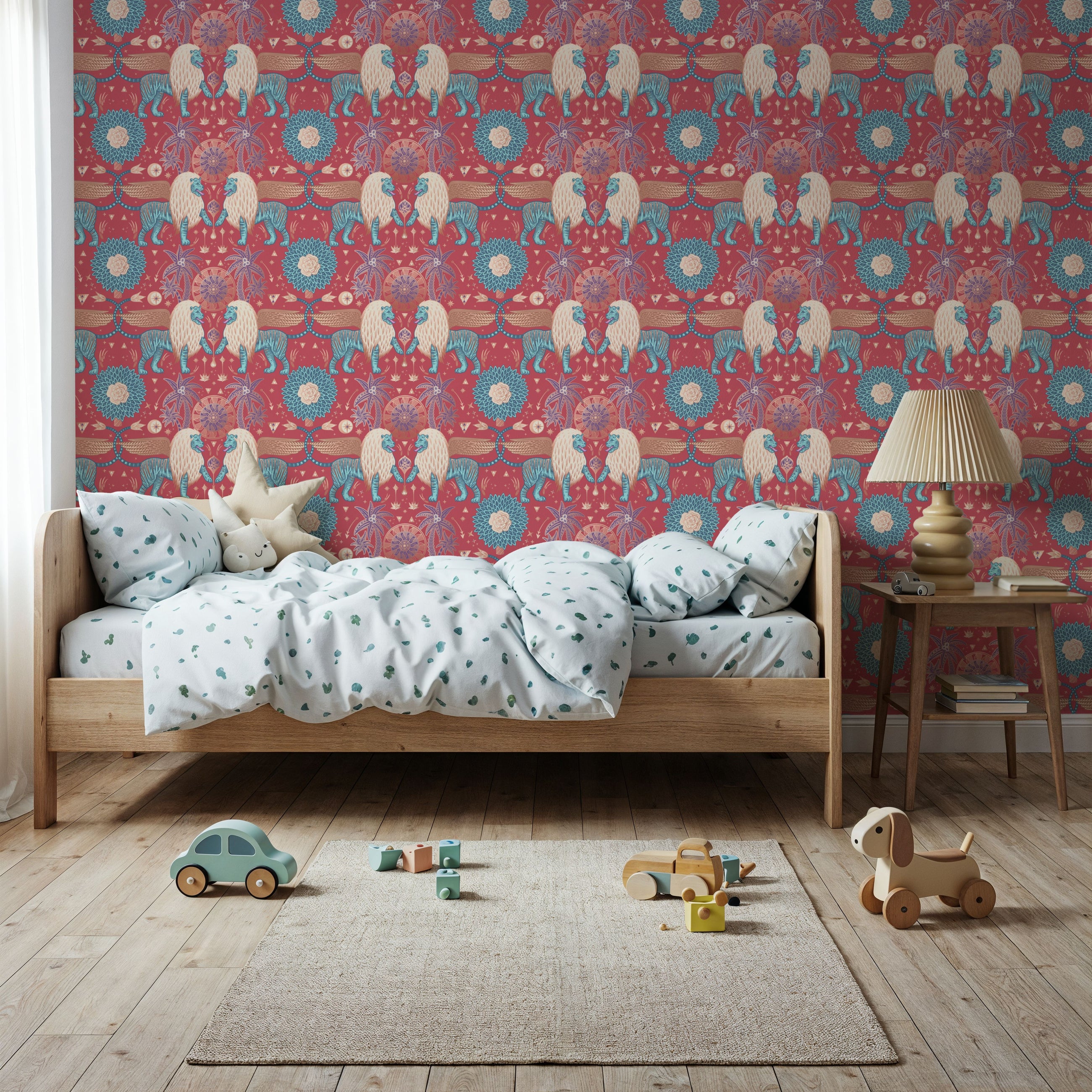 Griffin Fantasy Garden Mural Wallpaper