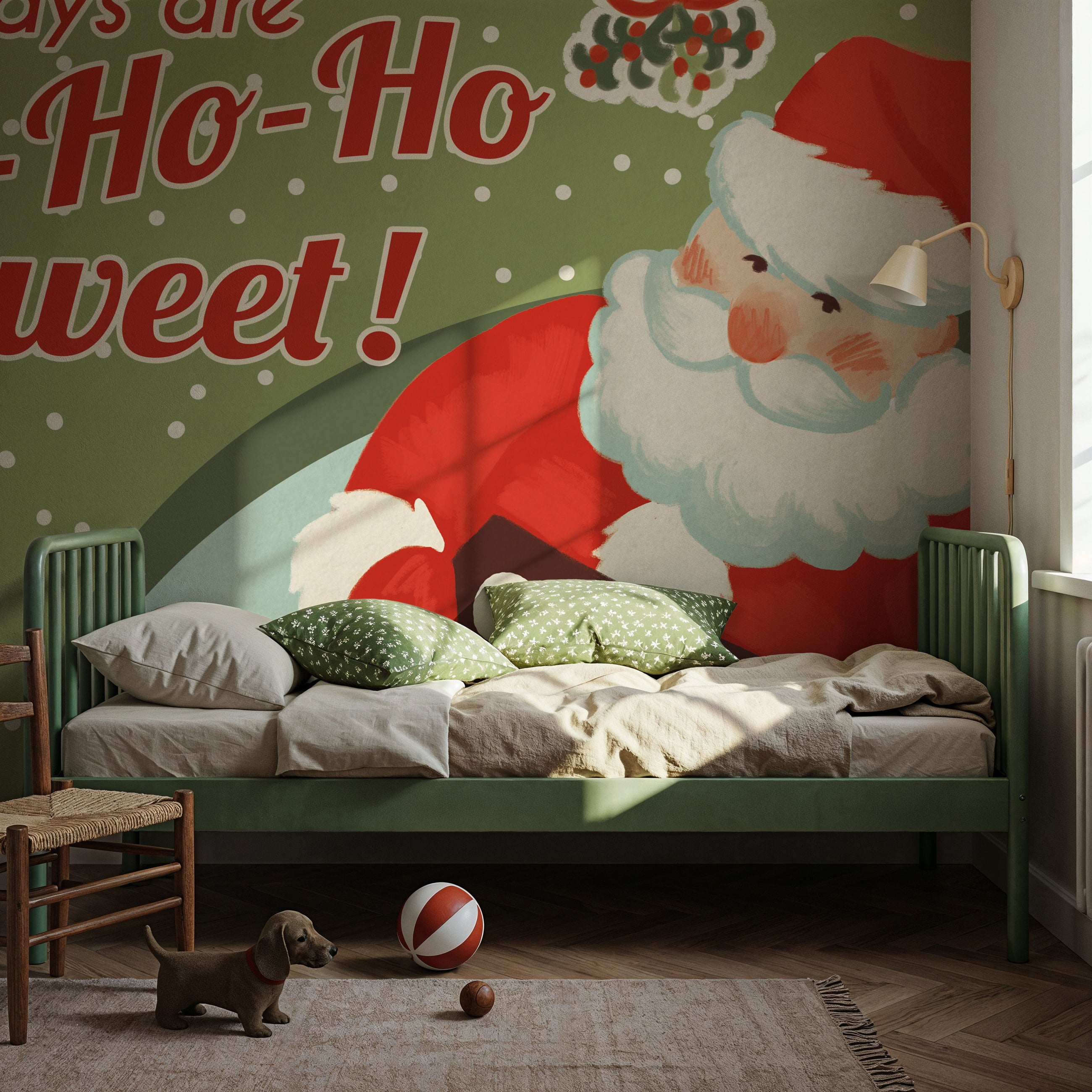 50s Christmas II Mural Wallpaper