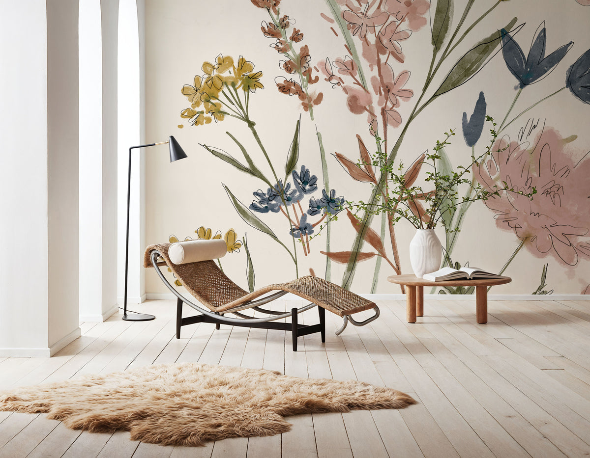 Full Bloom III Honeybloom Mural Wallpaper - room preview 06