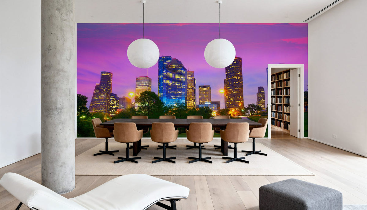 Houston Twilight Mural Wallpaper - room preview 06