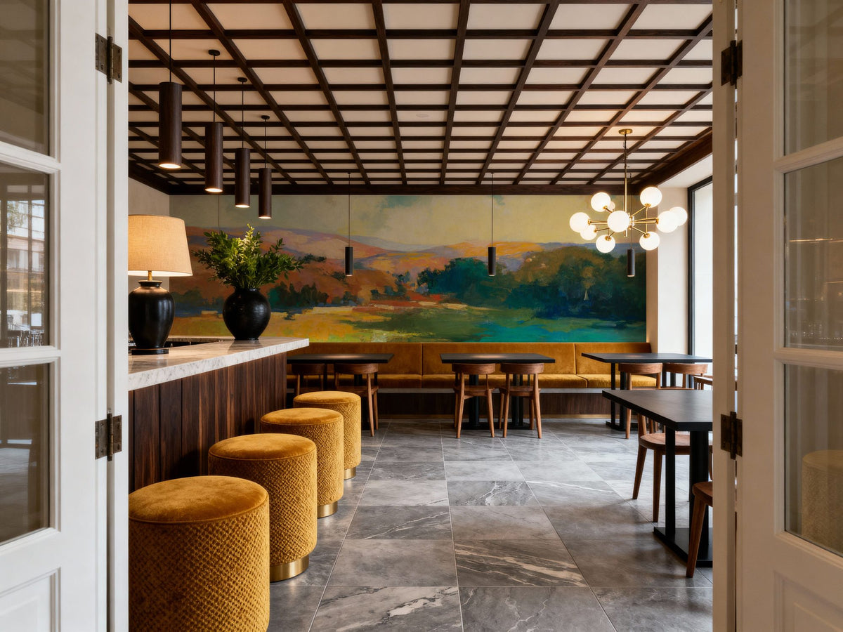 Daybreak Valley Mural Wallpaper - room preview 06