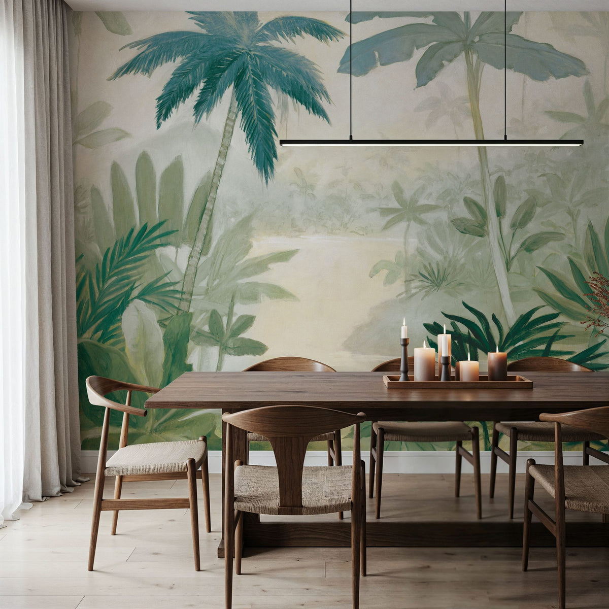 Palm Lagoon Mural Wallpaper - room preview 06
