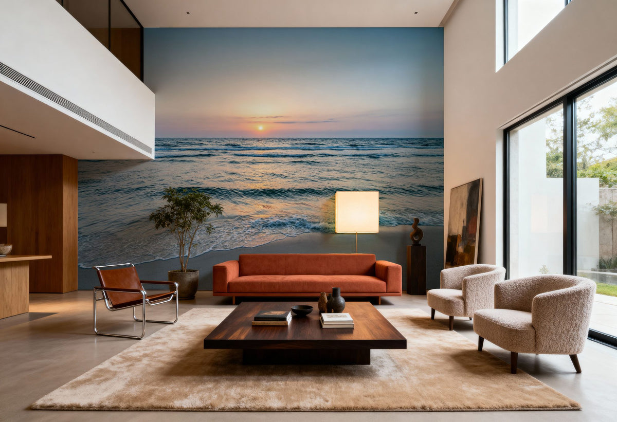 Sunset At the North Sea Coast Mural Wallpaper - room preview 06