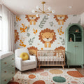 Smile Lion Mural Wallpaper - room preview 06