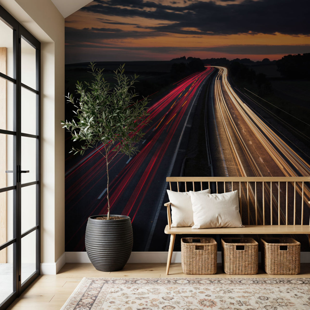 Twilight Velocity Mural Wallpaper - room preview 06