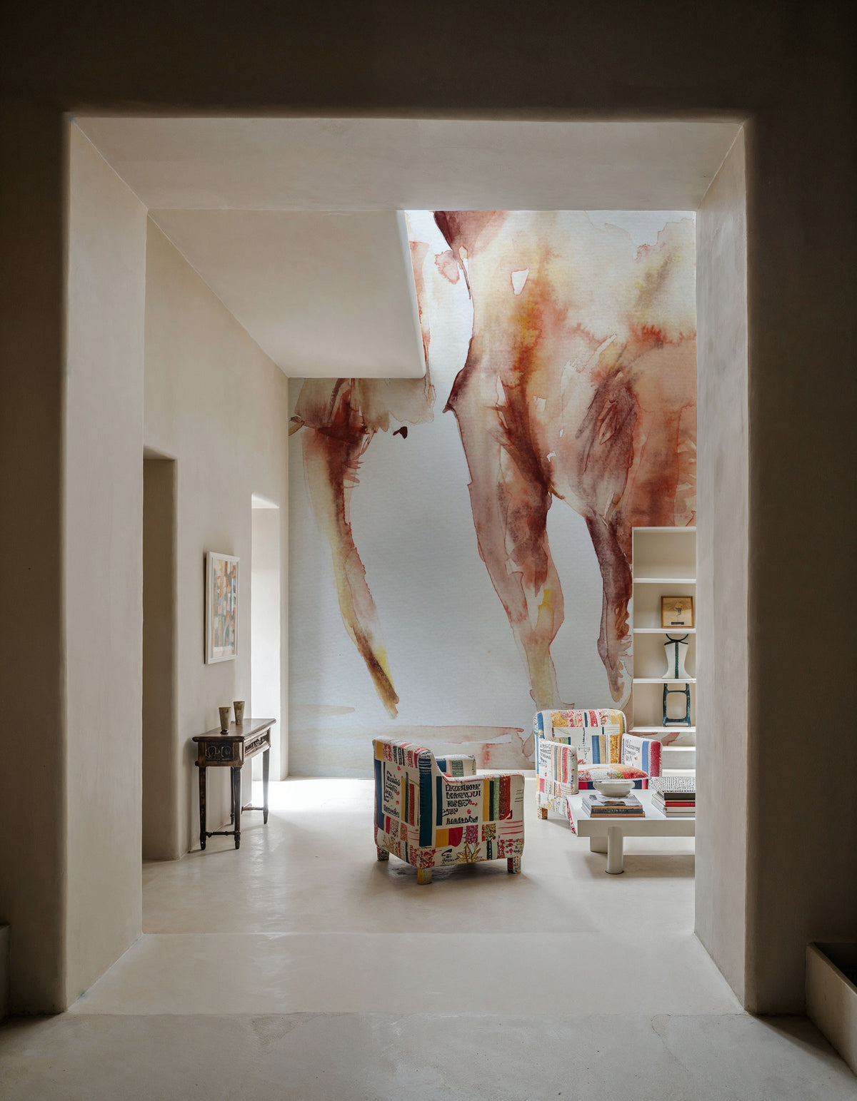 Lone Elephant Mural Wallpaper - room preview 06