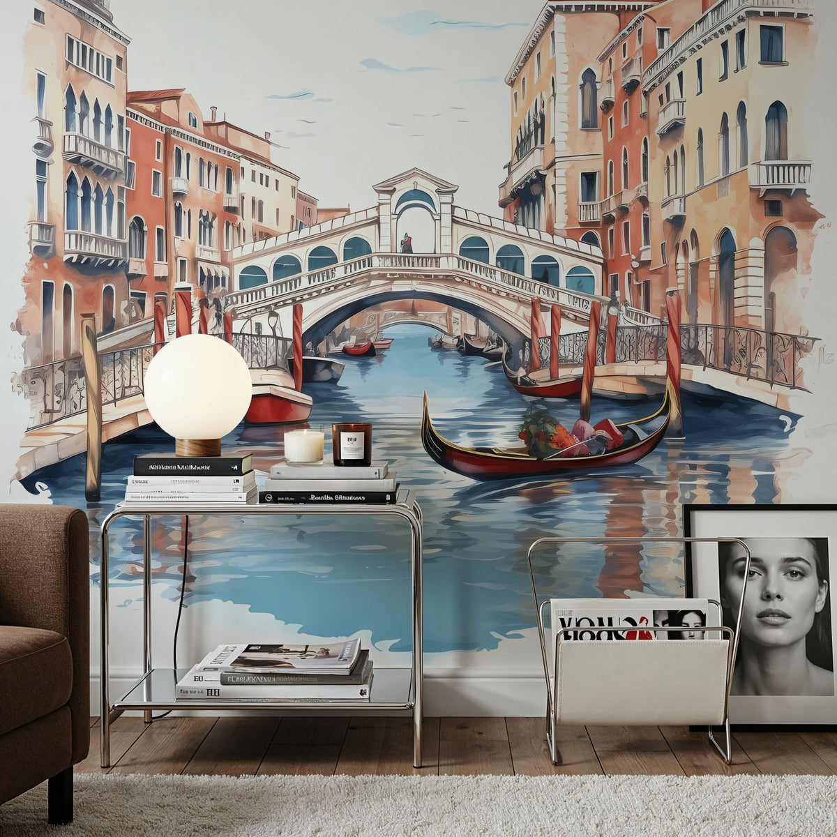 Water Under the Bridge Mural Wallpaper - room preview 06