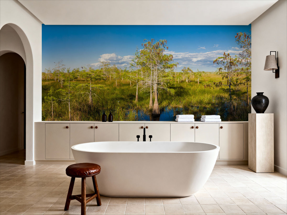 Dwarf Cypress Trees Mural Wallpaper - room preview 06