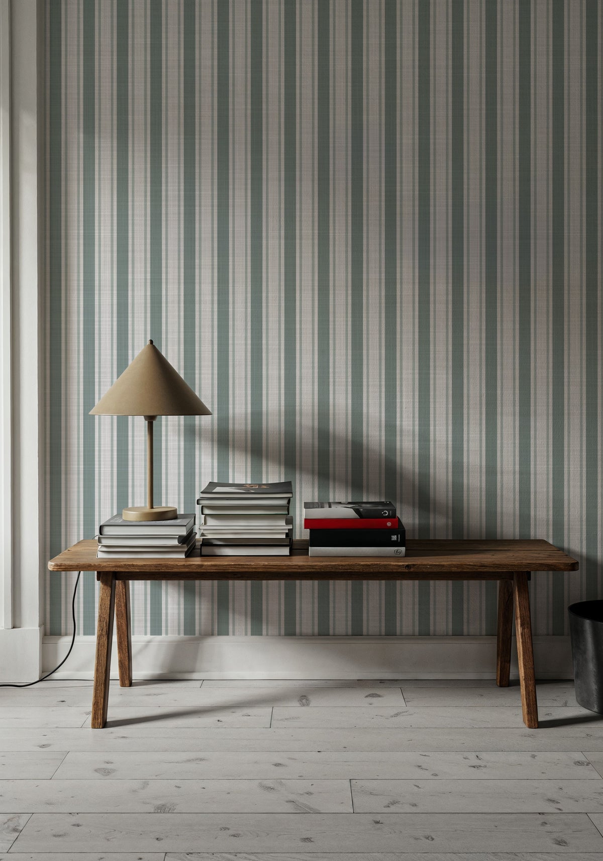 Les Andelys Vertical, Duck Egg Mural Wallpaper - room preview 06