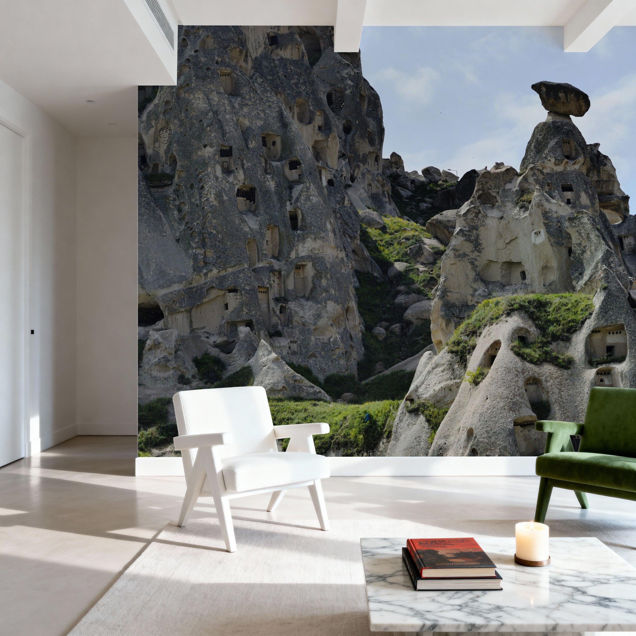 Ancient Stone Sanctuary Mural Wallpaper