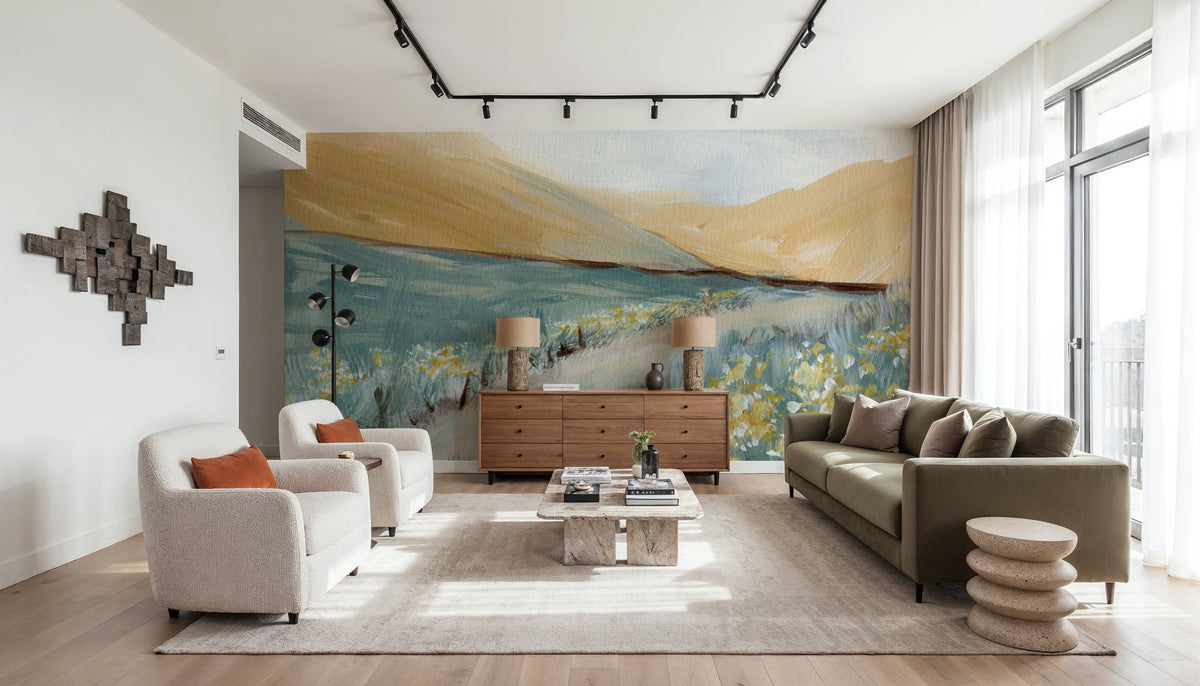 Flowers Along the Path Mural Wallpaper - room preview 06