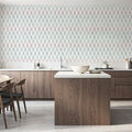 Ocean Waves White Mural Wallpaper - room preview 06