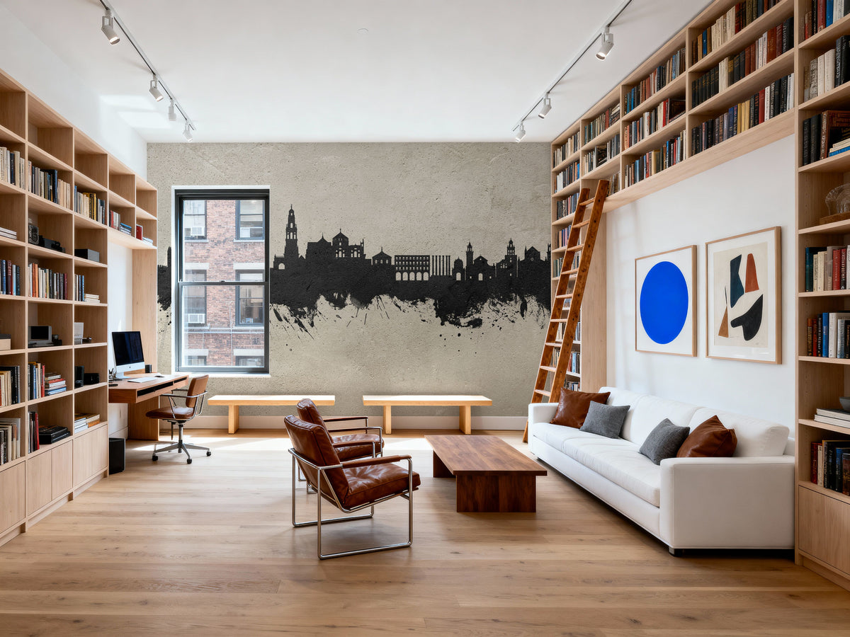 Córdoba Spain Skyline Concrete Mural Wallpaper - room preview 06