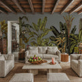 Madagascar Foliage, Blue Mural Wallpaper - room preview 06