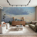 Sunset Across the Field Mural Wallpaper - room preview 06