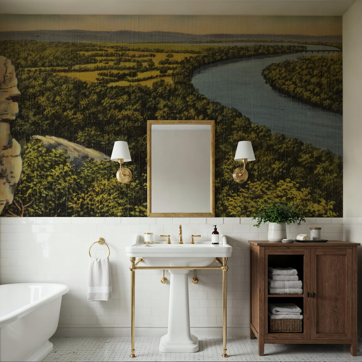 Brazos River Mural Wallpaper - room preview 06