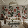 Contemporary Clematis Mural Wallpaper - Purple Tone - room preview 06