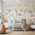 Wild Blooms I Mural Wallpaper - Light Tone - room preview 06