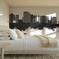 Spokane Washington Skyline Black & White Mural Wallpaper - room preview 06