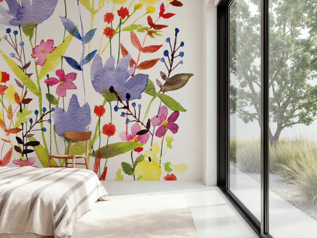 Annes Flowers I Mural Wallpaper - room preview 06