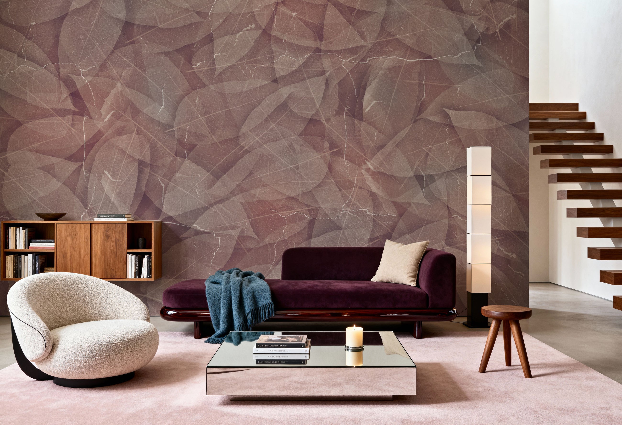 Acid Leaves Mural Wallpaper