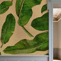 Scattered Banana Leaves Mural Wallpaper - room preview 06